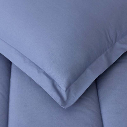 Solid Garment Washed Cotton Percale Comforter