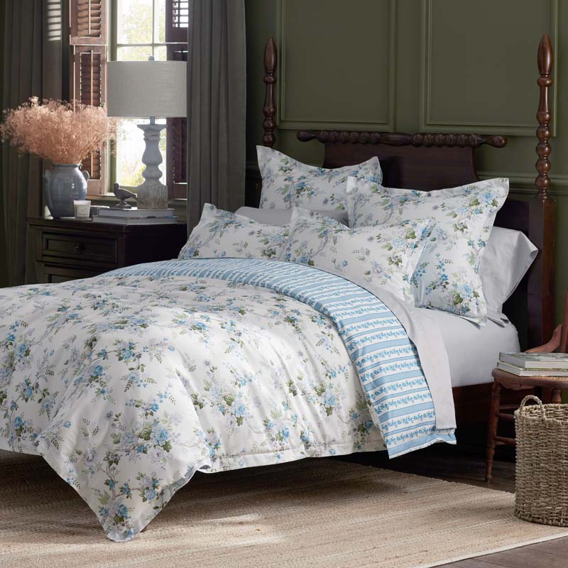Manor Floral Premium Smooth Sateen Reversible Sham