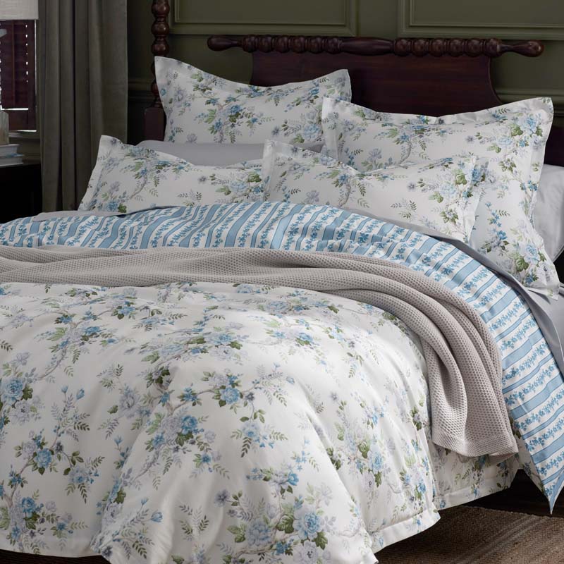 Manor Floral Premium Smooth Sateen Reversible Sham