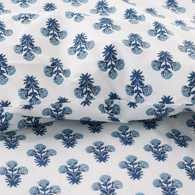 Suhana  Garment Washed Cotton Percale Bed Sheet Set