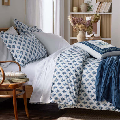 Suhana  Garment Washed Cotton Percale Fitted Bed Sheet