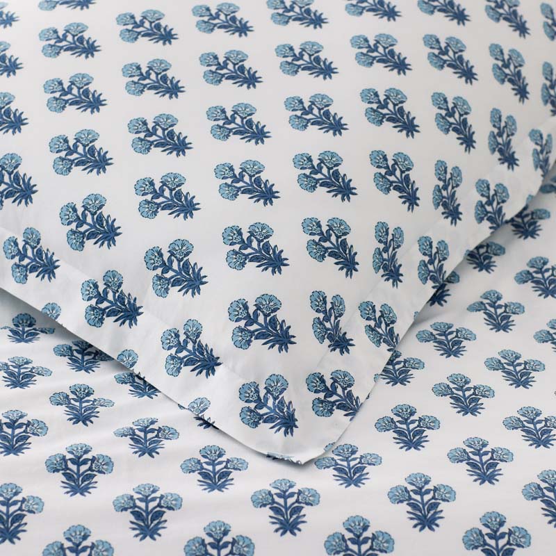 Suhana  Garment Washed Cotton Percale Fitted Bed Sheet