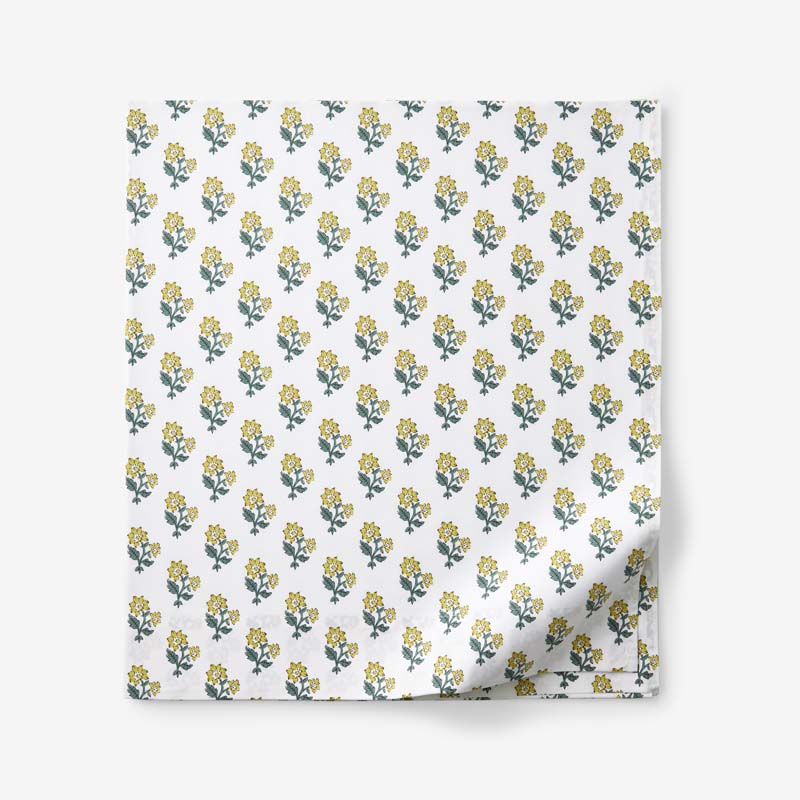 Suhana  Garment Washed Cotton Percale Flat Bed Sheet
