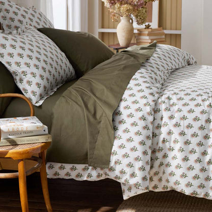 Suhana  Garment Washed Cotton Percale Fitted Bed Sheet