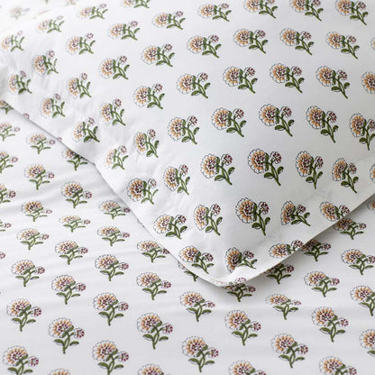 Suhana  Garment Washed Cotton Percale Fitted Bed Sheet