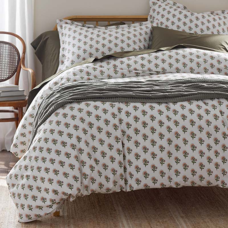 Suhana  Garment Washed Cotton Percale Fitted Bed Sheet
