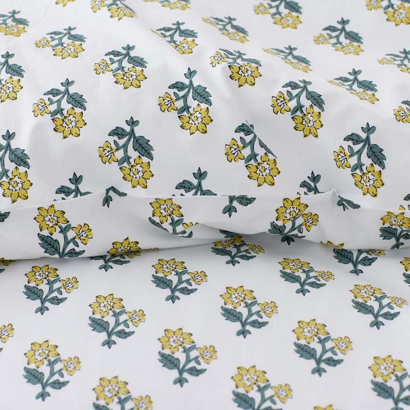 Suhana  Garment Washed Cotton Percale Flat Bed Sheet