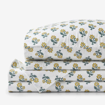 Suhana  Garment Washed Cotton Percale Bed Sheet Set
