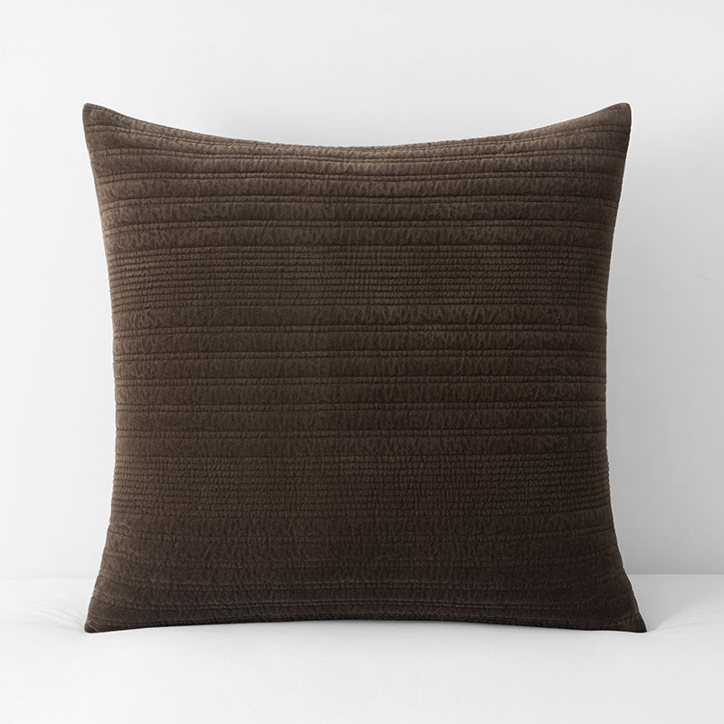 Line Stitch Velvet Quilted Sham