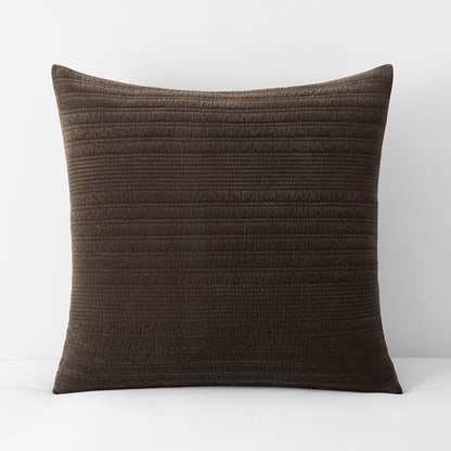 Line Stitch Velvet Quilted Sham