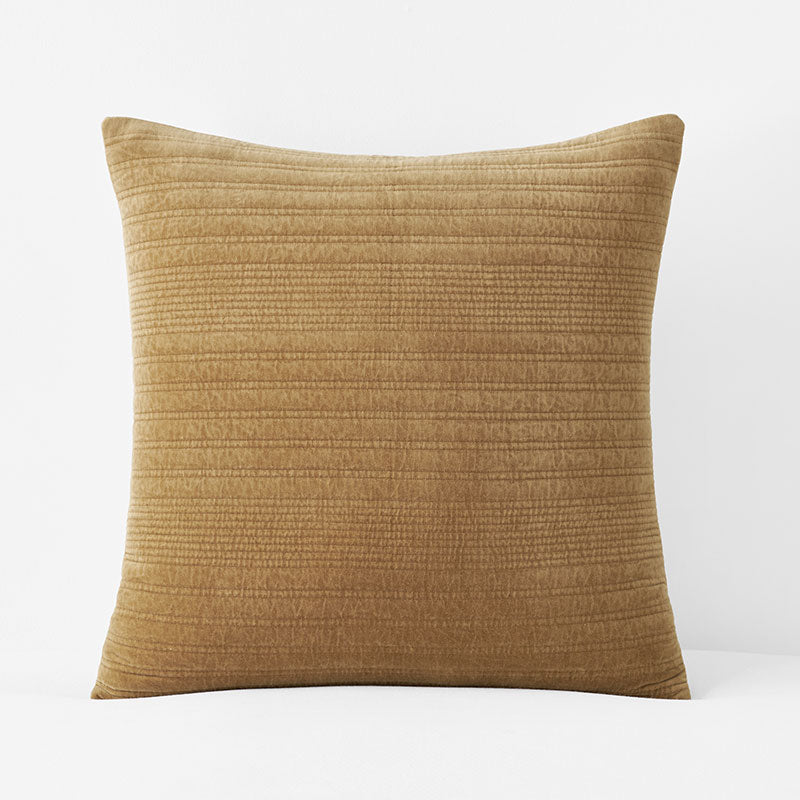Line Stitch Velvet Quilted Sham