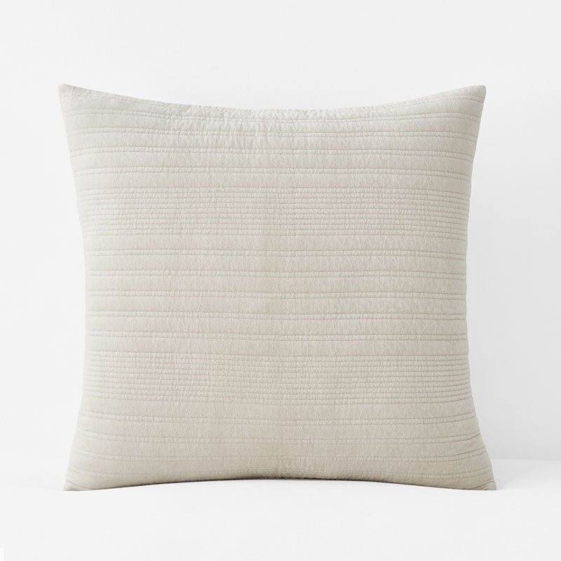 Line Stitch Velvet Quilted Sham