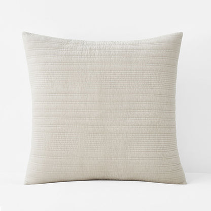 Line Stitch Velvet Quilted Sham