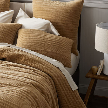 Line Stitch Velvet Quilted Sham