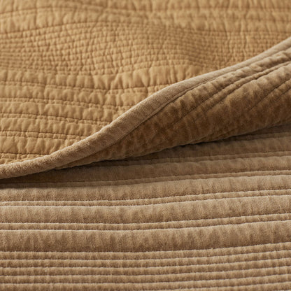 Line Stitch Velvet Quilted Sham