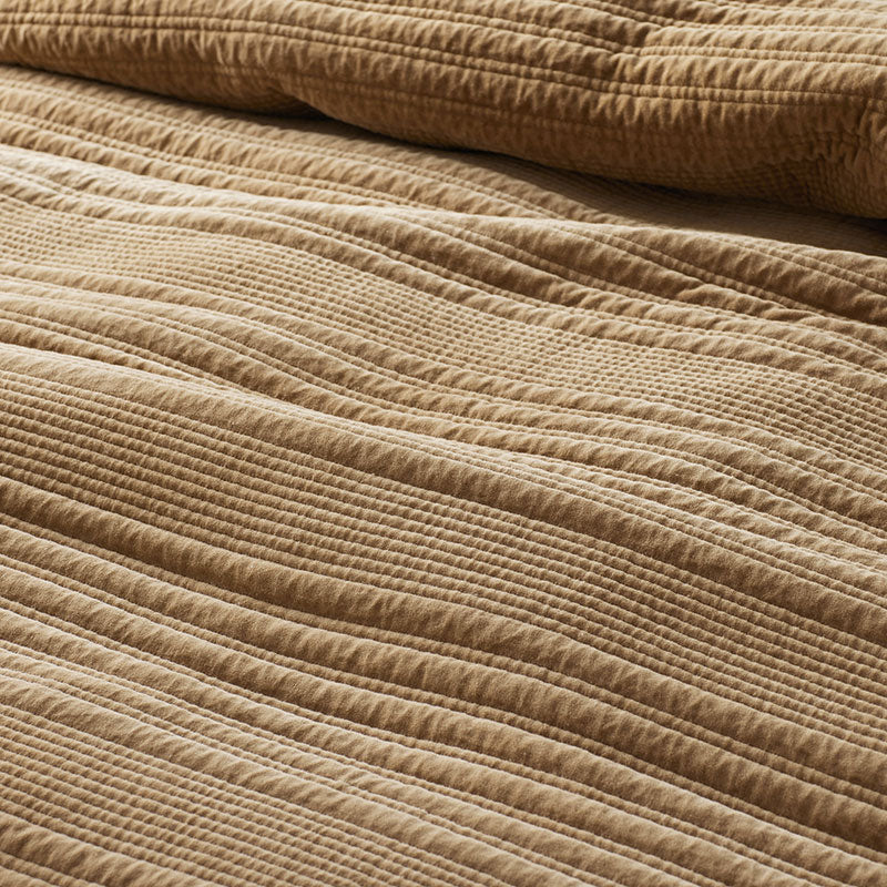 Line Stitch Velvet Quilted Sham