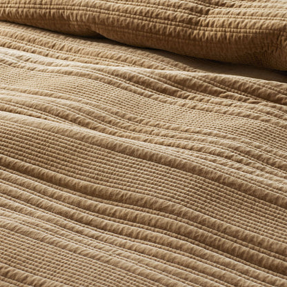 Line Stitch Velvet Quilted Sham