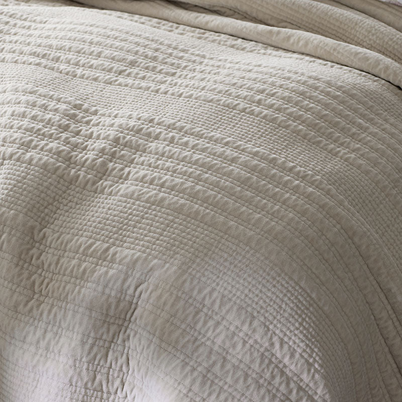 Line Stitch Velvet Quilted Sham