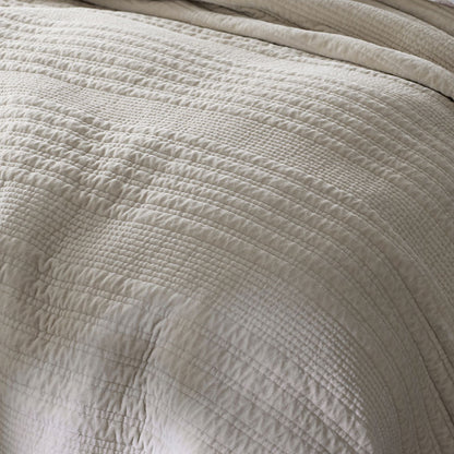 Line Stitch Velvet Quilted Sham
