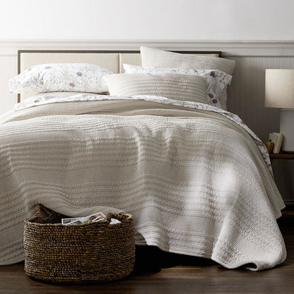 Line Stitch Velvet Quilted Sham