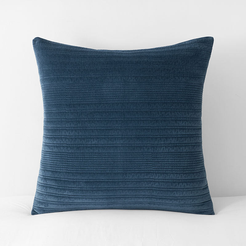 Line Stitch Velvet Quilted Sham
