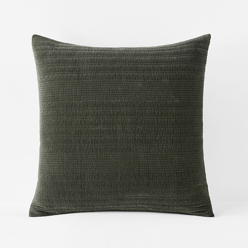 Line Stitch Velvet Quilted Sham