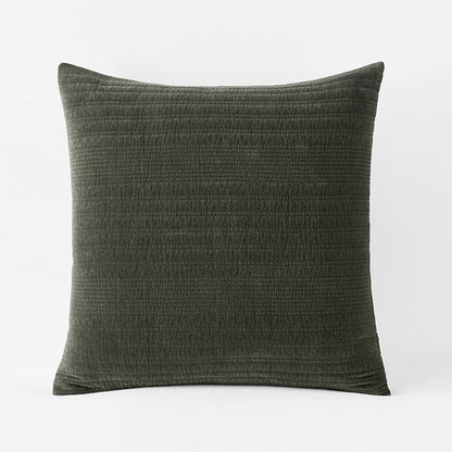 Line Stitch Velvet Quilted Sham