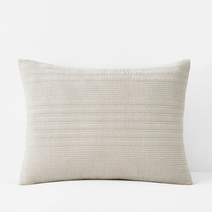 Line Stitch Velvet Quilted Sham