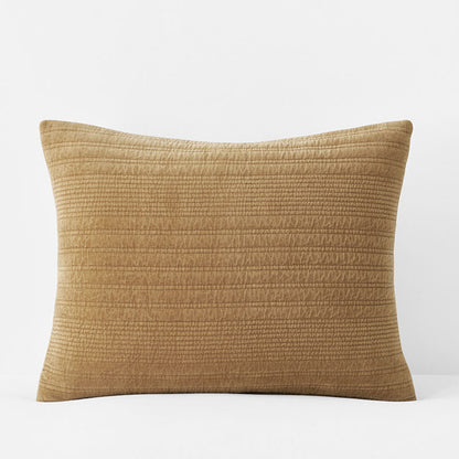Line Stitch Velvet Quilted Sham