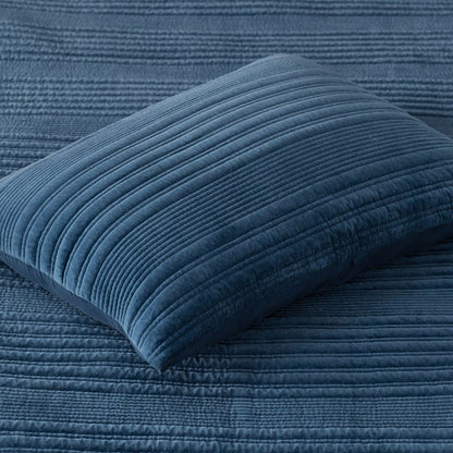 Line Stitch Velvet Quilted Sham