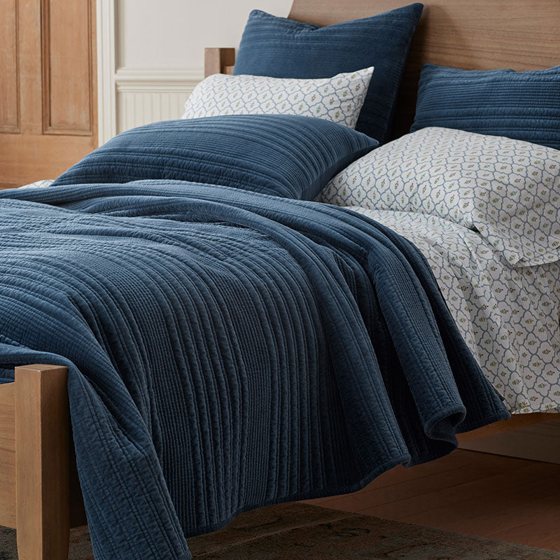 Line Stitch Velvet Quilt