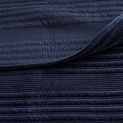 Line Stitch Velvet Quilted Sham