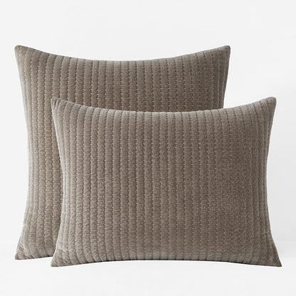 Straight Stitch Velvet Quilted Sham
