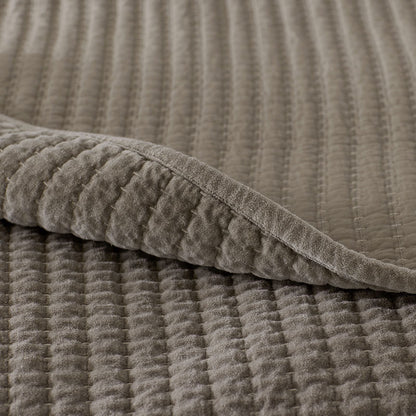 Straight Stitch Velvet Quilted Sham