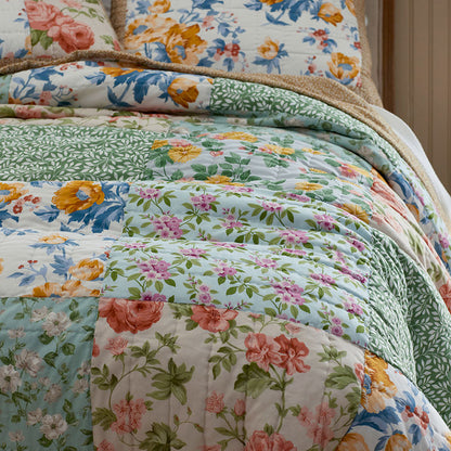 Shoshanna Reversible Patchwork Quilted Sham