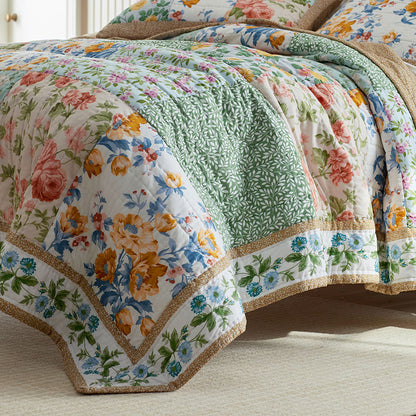 Shoshanna Reversible Patchwork Quilted Sham