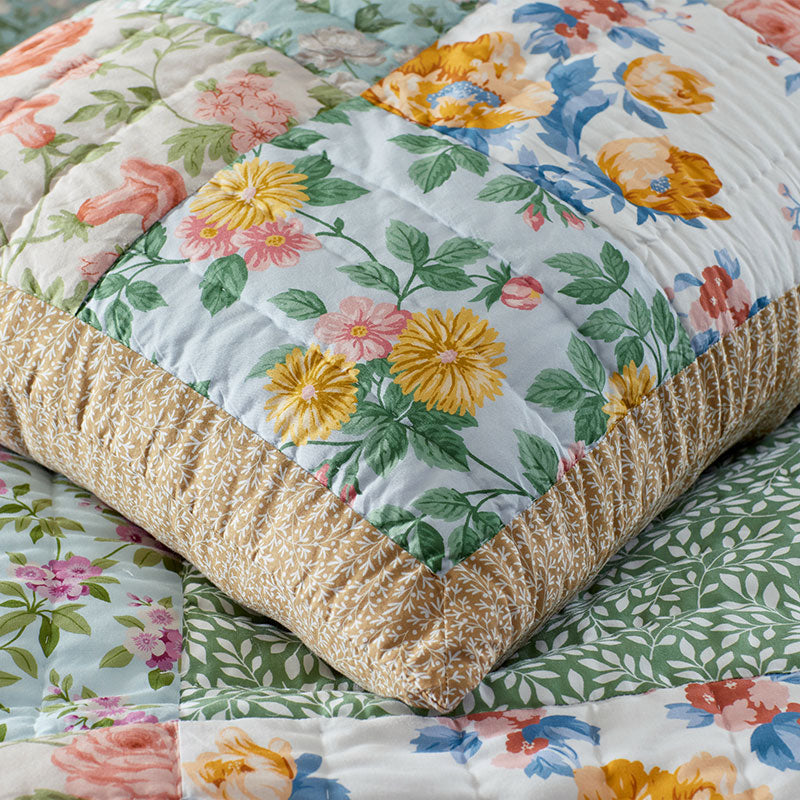 Shoshanna Reversible Patchwork Quilted Sham