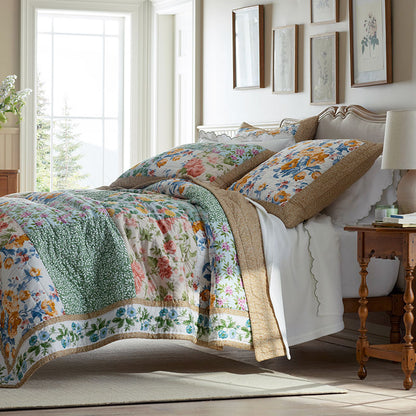 Shoshanna Reversible Patchwork Quilted Sham