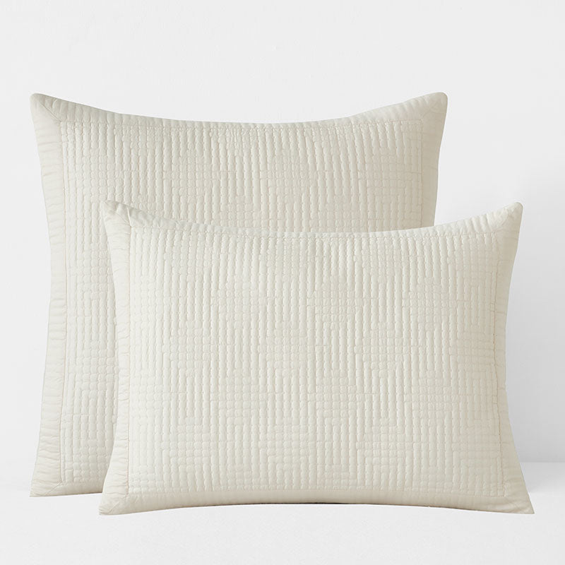 Premium Smooth Cotton Sateen Solid Quilted Sham