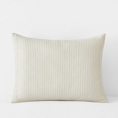 Premium Smooth Cotton Sateen Solid Quilted Sham
