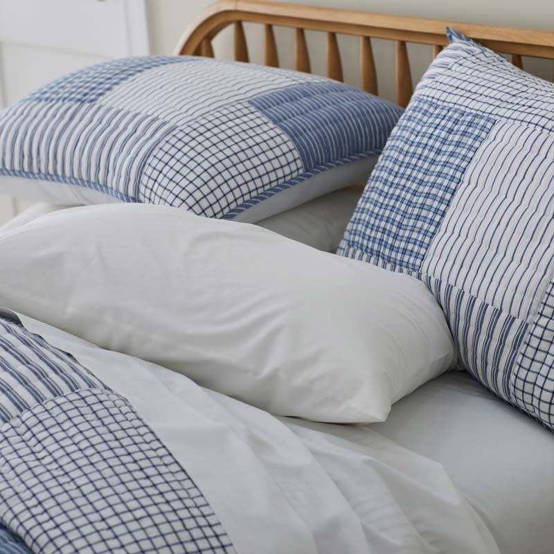 Stripe Block Yarn-Dyed Patchwork Quilted Sham