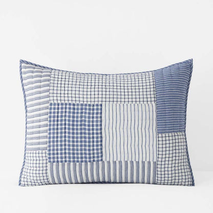 Stripe Block Yarn-Dyed Patchwork Quilted Sham