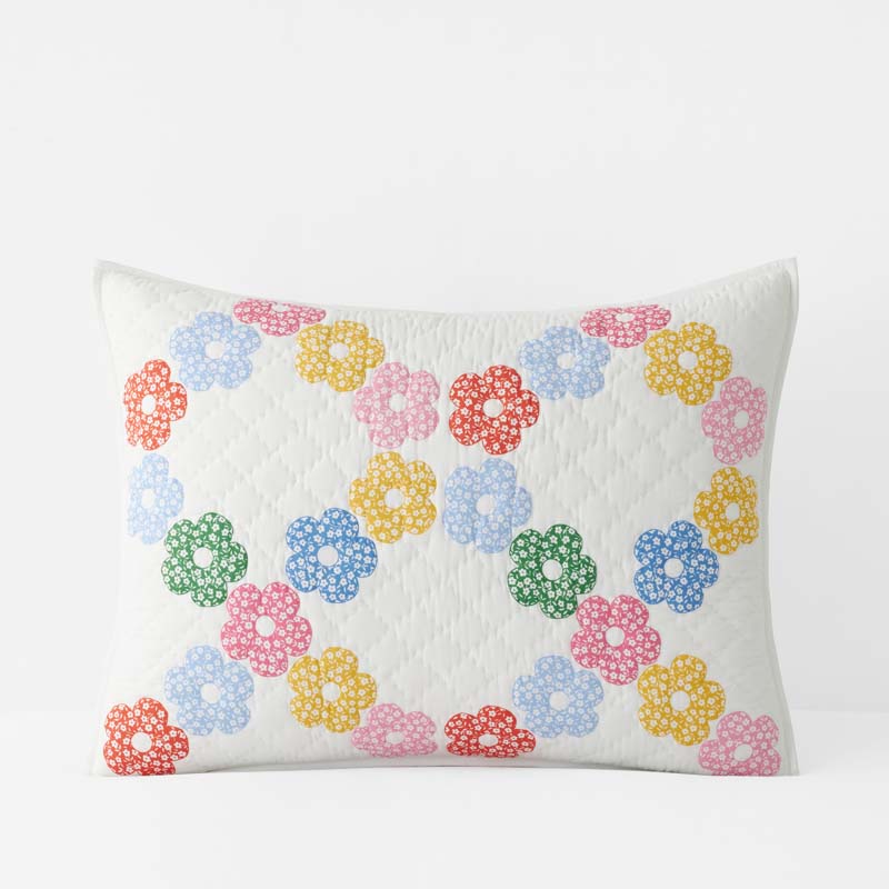 Daisy Patch Quilted Sham
