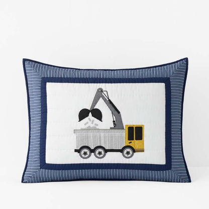 Construction Builders Quilted Sham