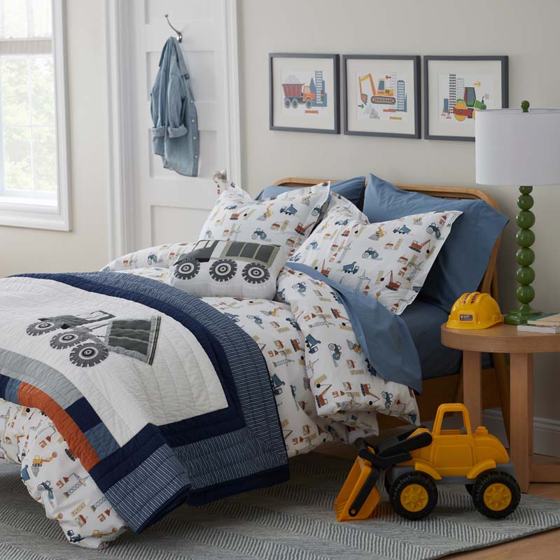 Construction Builders Quilted Sham