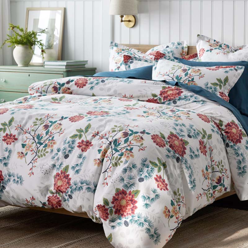Holiday Print Classic Ultra-Cozy Cotton Flannel Flat Bed Sheet