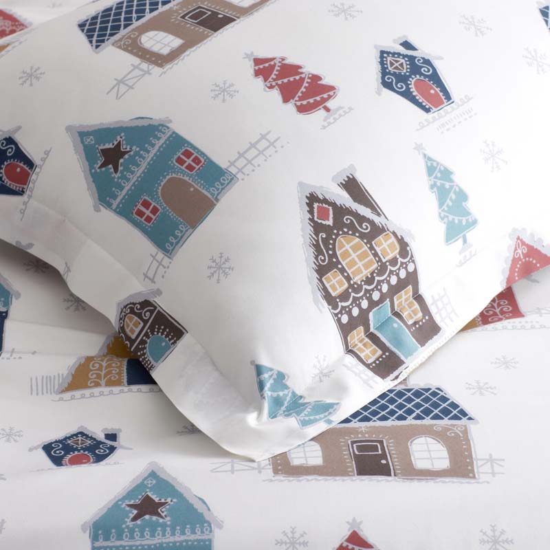 Holiday Print Classic Cool Cotton Percale Comforter