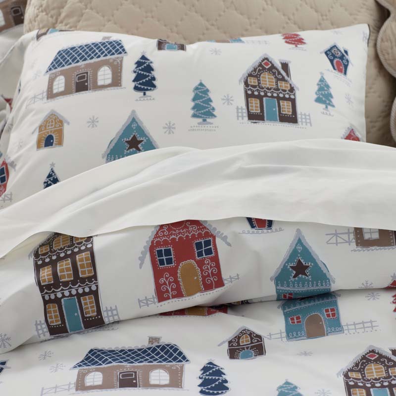 Holiday Print Classic Cool Cotton Percale Comforter