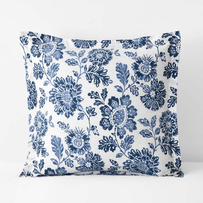 Floral Indigo Garden Classic Cool Cotton Percale Sham