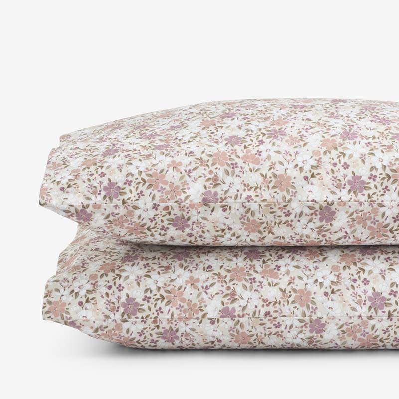 Joyful Floral Classic Smooth Sateen Pillowcase Set
